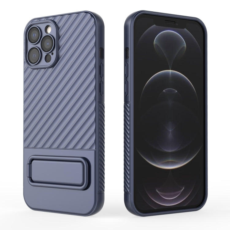 For iPhone 12 Pro Max Wavy Texture TPU Phone Case with Lens Film