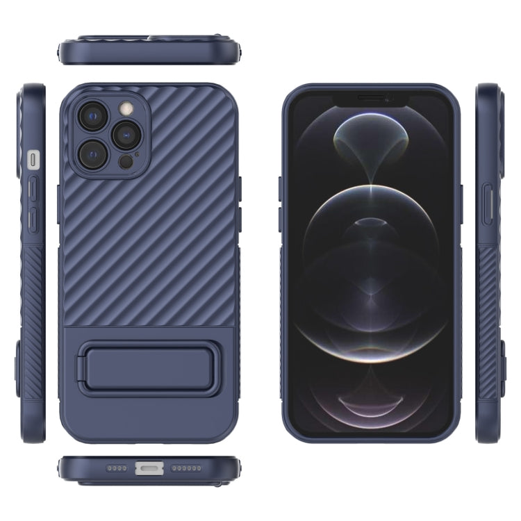 For iPhone 12 Pro Max Wavy Texture TPU Phone Case with Lens Film