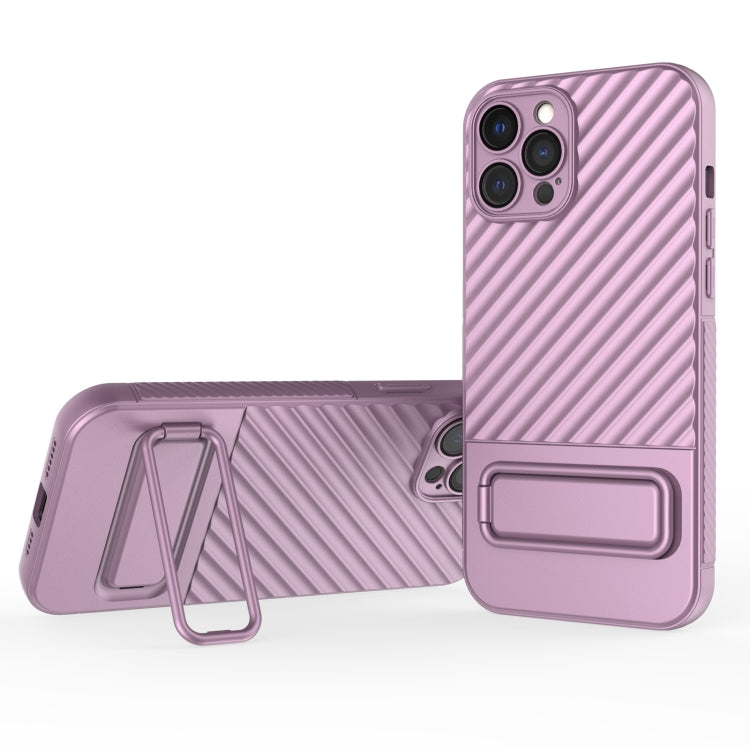 For iPhone 12 Pro Max Wavy Texture TPU Phone Case with Lens Film