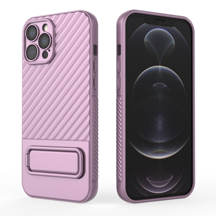 For iPhone 12 Pro Max Wavy Texture TPU Phone Case with Lens Film