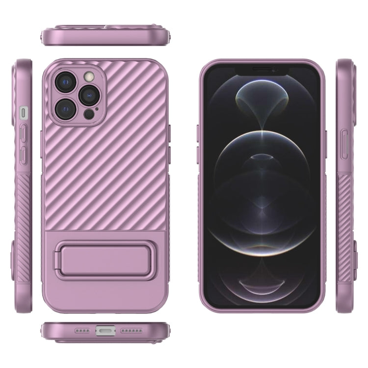For iPhone 12 Pro Max Wavy Texture TPU Phone Case with Lens Film