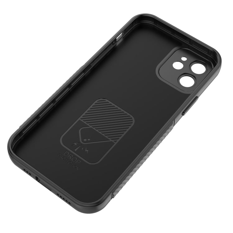 For iPhone 12 Wavy Texture TPU Phone Case with Lens Film