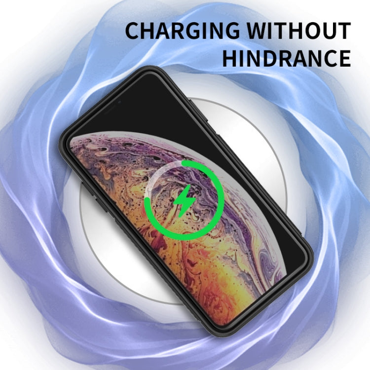 For iPhone XS Max Wavy Texture TPU Phone Case with Lens Film