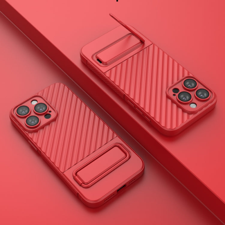 For iPhone 15 Pro Max Wavy Texture TPU Phone Case with Lens Film