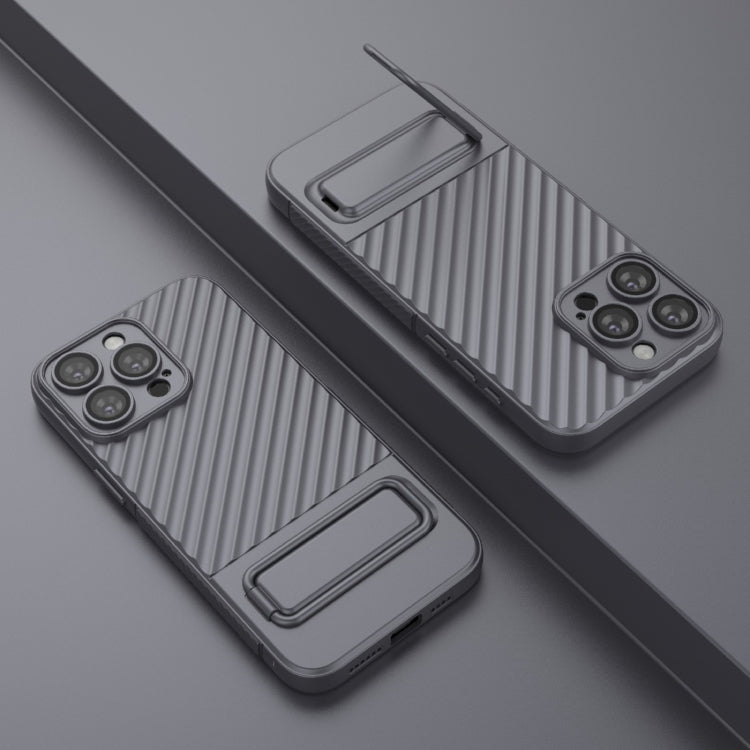 For iPhone 15 Pro Max Wavy Texture TPU Phone Case with Lens Film