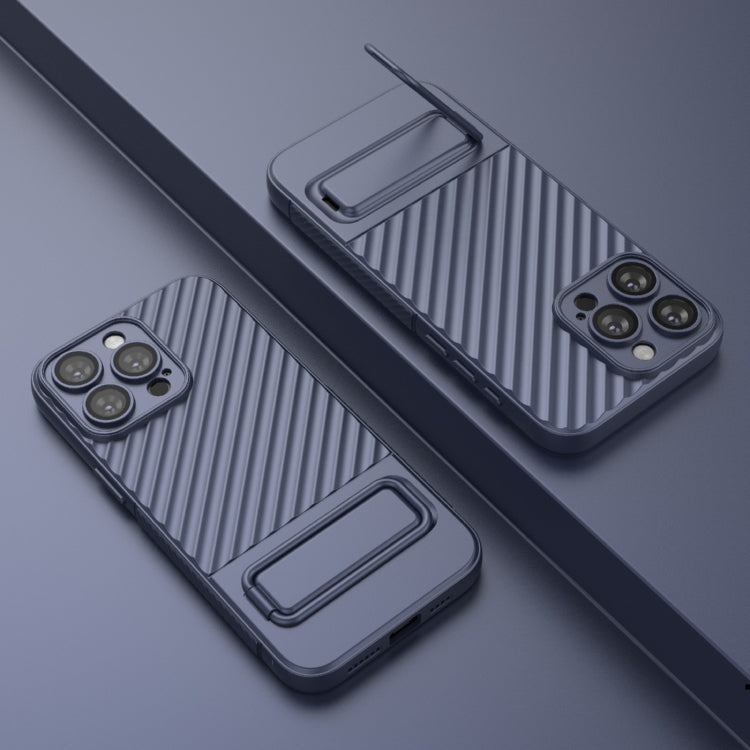 For iPhone 15 Pro Max Wavy Texture TPU Phone Case with Lens Film