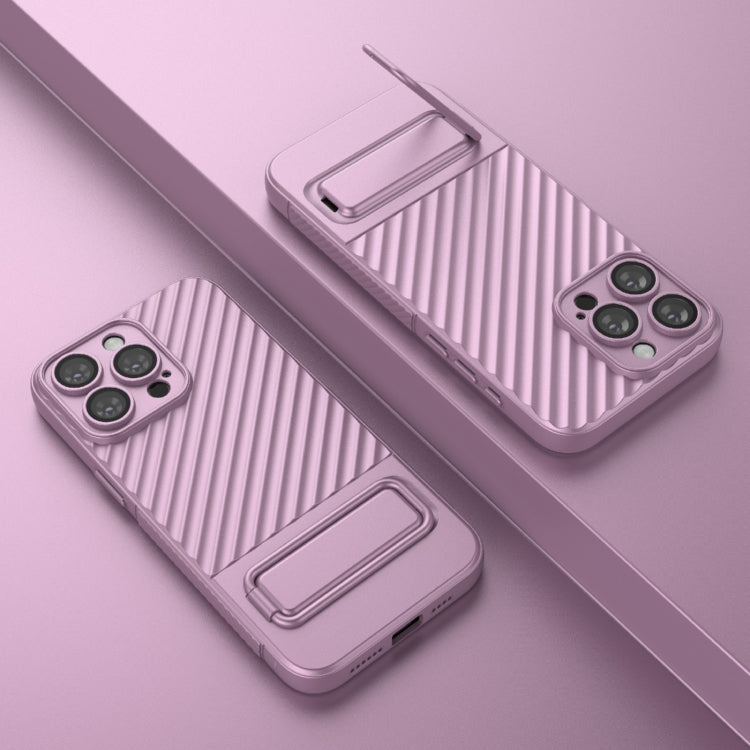 For iPhone 15 Pro Max Wavy Texture TPU Phone Case with Lens Film