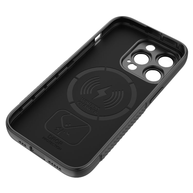 For iPhone 15 Pro Wavy Texture TPU Phone Case with Lens Film
