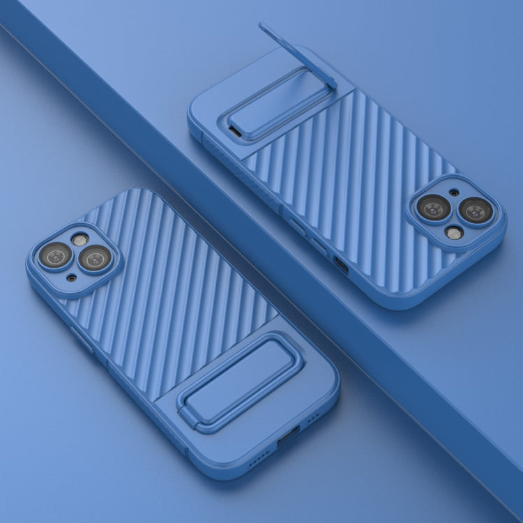 For iPhone 15 Wavy Texture TPU Phone Case with Lens Film
