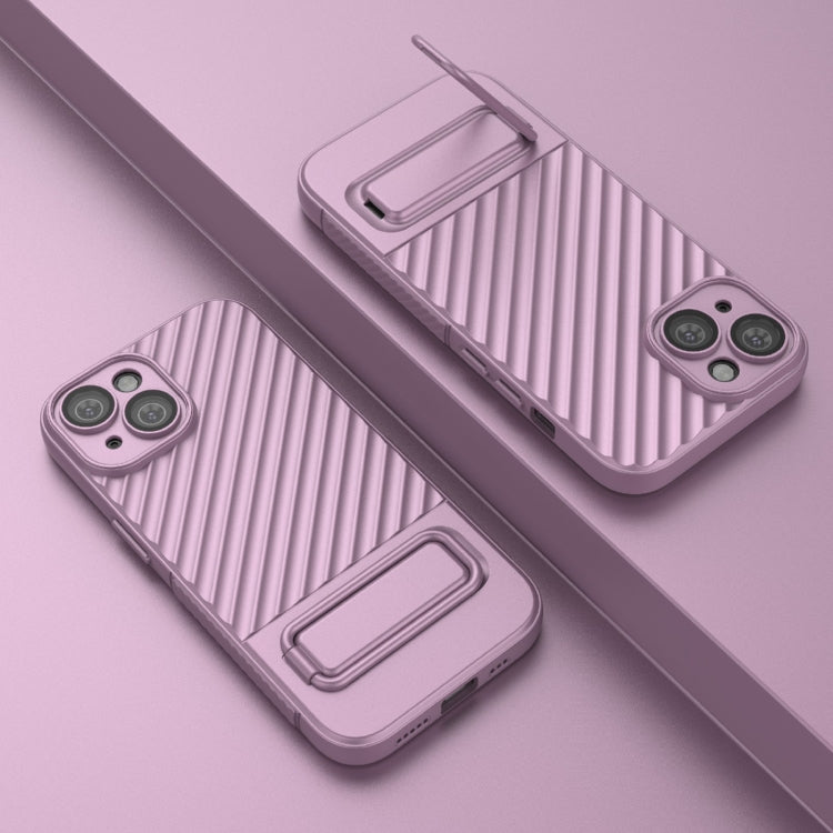 For iPhone 15 Wavy Texture TPU Phone Case with Lens Film