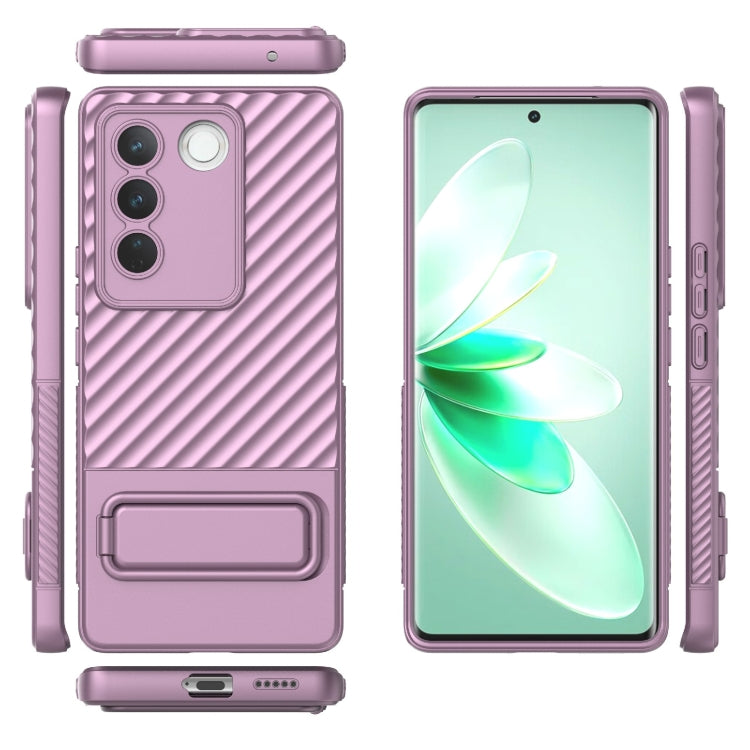 For vivo S16 5G Wavy Texture TPU Phone Case with Lens Film