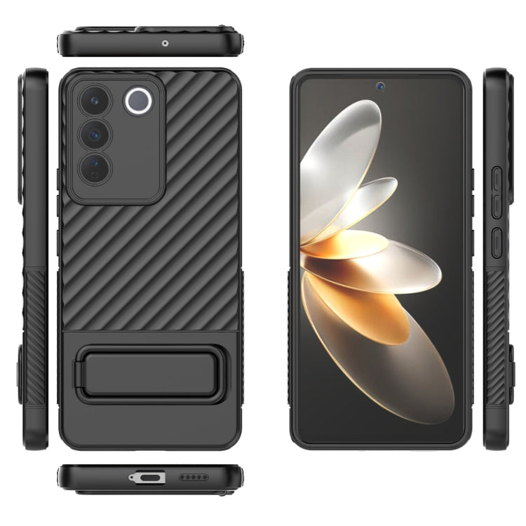 For vivo S16e Wavy Texture TPU Phone Case with Lens Film