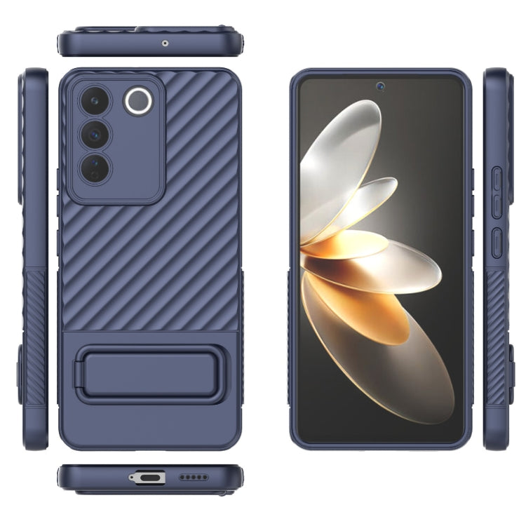 For vivo S16e Wavy Texture TPU Phone Case with Lens Film