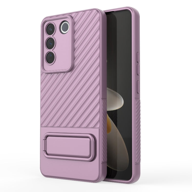 For vivo S16e Wavy Texture TPU Phone Case with Lens Film