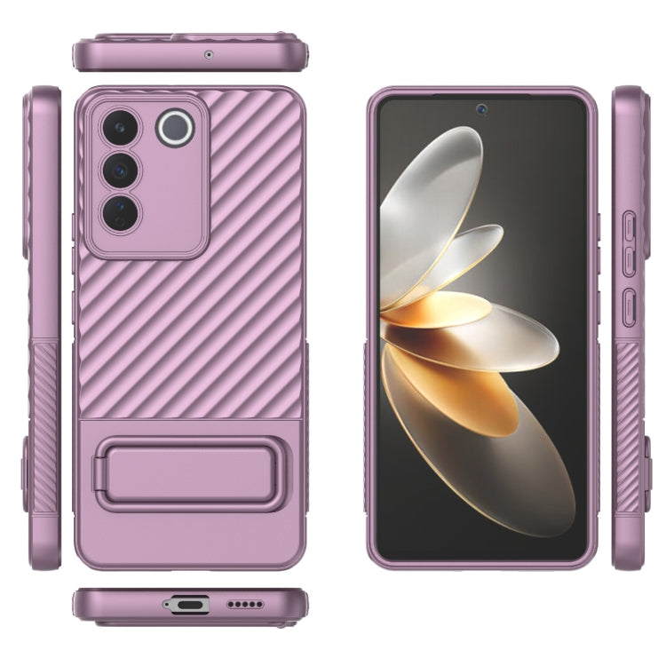 For vivo S16e Wavy Texture TPU Phone Case with Lens Film