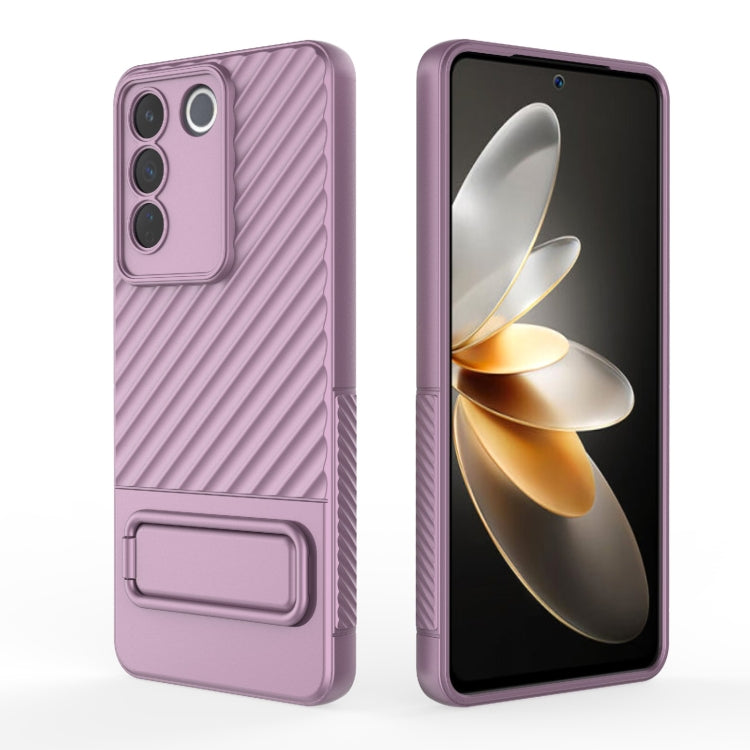 For vivo S16e Wavy Texture TPU Phone Case with Lens Film