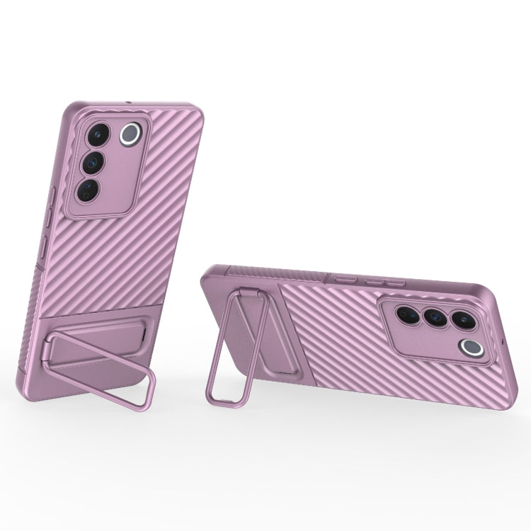 For vivo S16e Wavy Texture TPU Phone Case with Lens Film