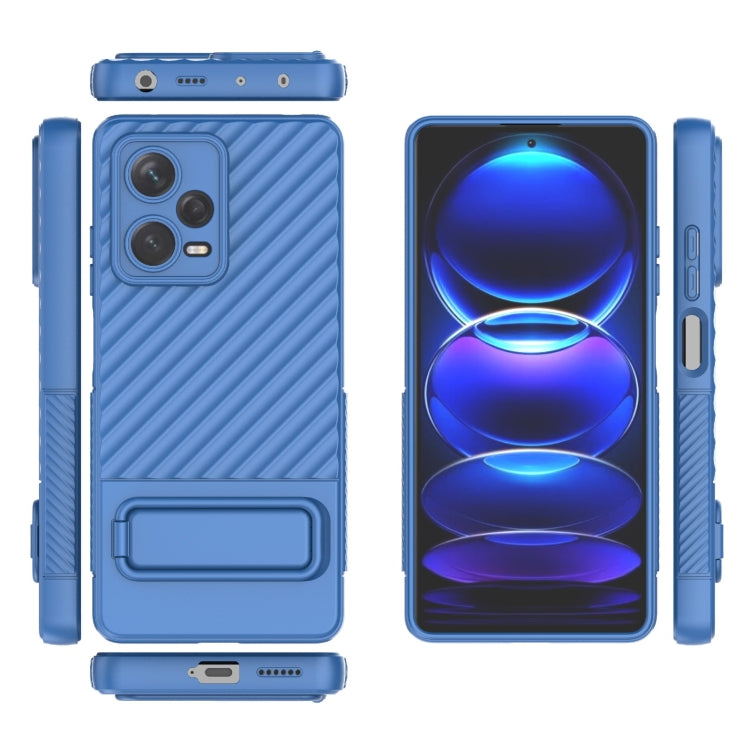 For Xiaomi Redmi Note 12 Pro+ Global Wavy Texture TPU Phone Case with Lens Film