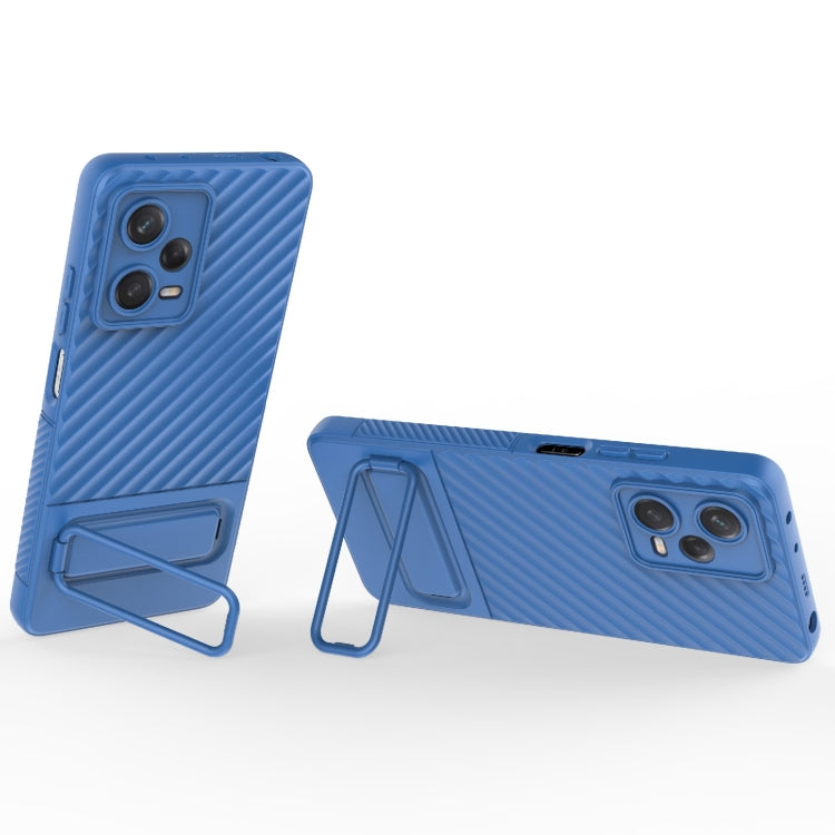 For Xiaomi Redmi Note 12 Pro 5G Global Wavy Texture TPU Phone Case with Lens Film