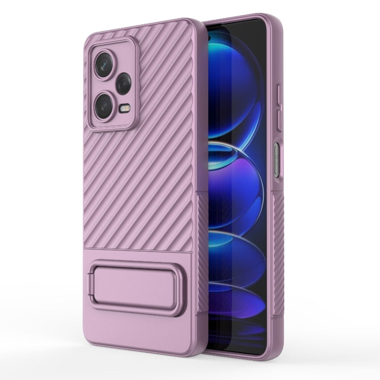 For Xiaomi Redmi Note 12 Pro 5G Global Wavy Texture TPU Phone Case with Lens Film