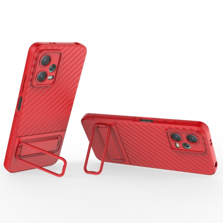 For Xiaomi Redmi Note 12 5G Global Wavy Texture TPU Phone Case with Lens Film