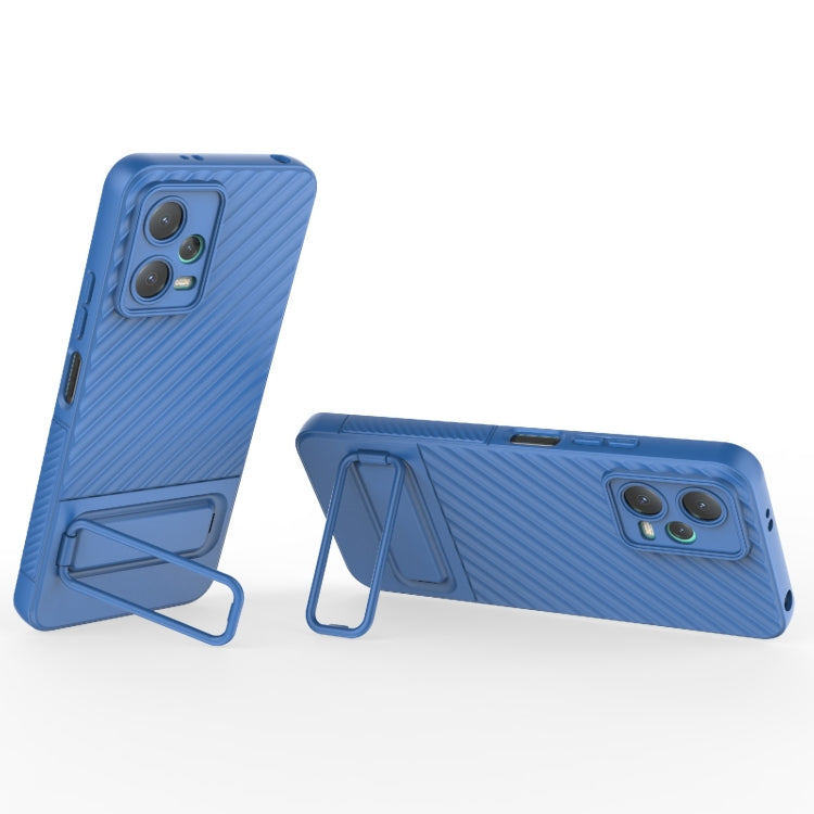 For Xiaomi Redmi Note 12 5G Global Wavy Texture TPU Phone Case with Lens Film