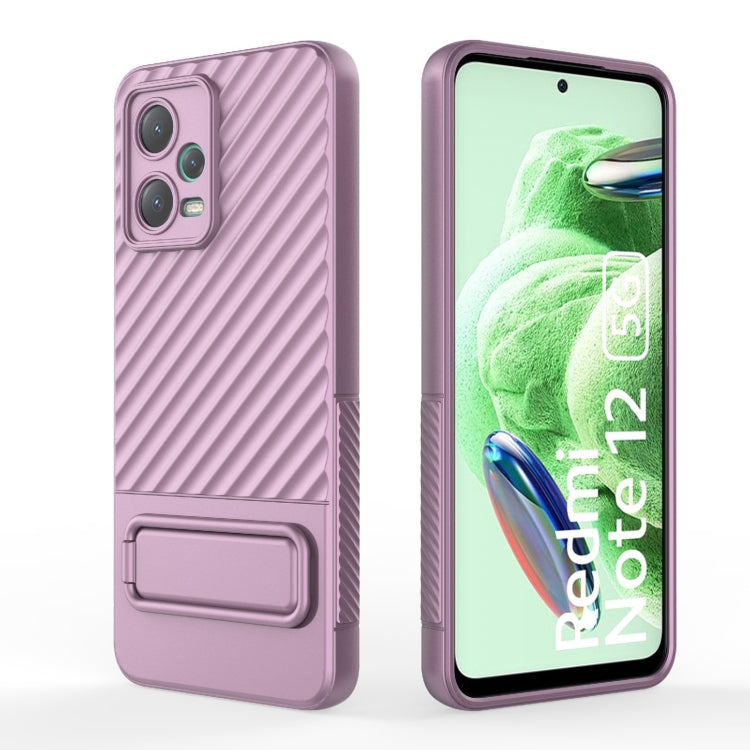 For Xiaomi Redmi Note 12 5G Global Wavy Texture TPU Phone Case with Lens Film
