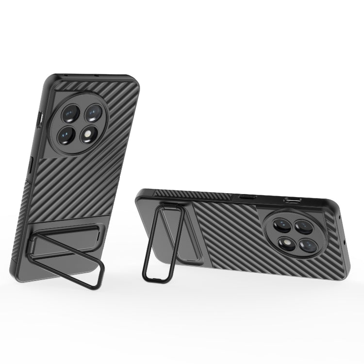 For OnePlus 11 5G Wavy Texture TPU Phone Case with Lens Film