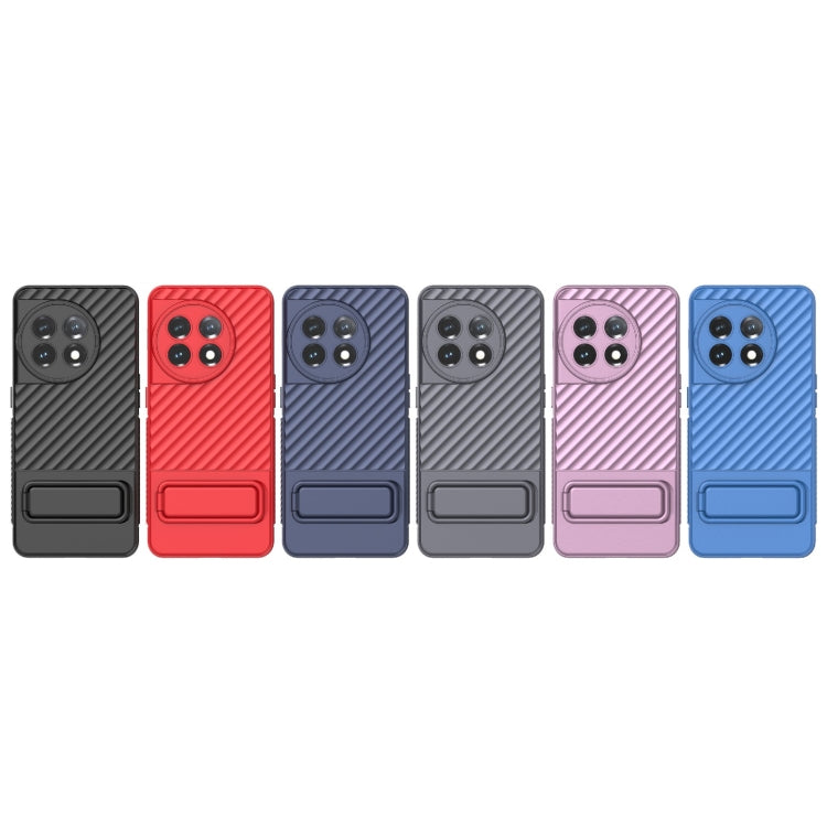 For OnePlus 11 5G Wavy Texture TPU Phone Case with Lens Film