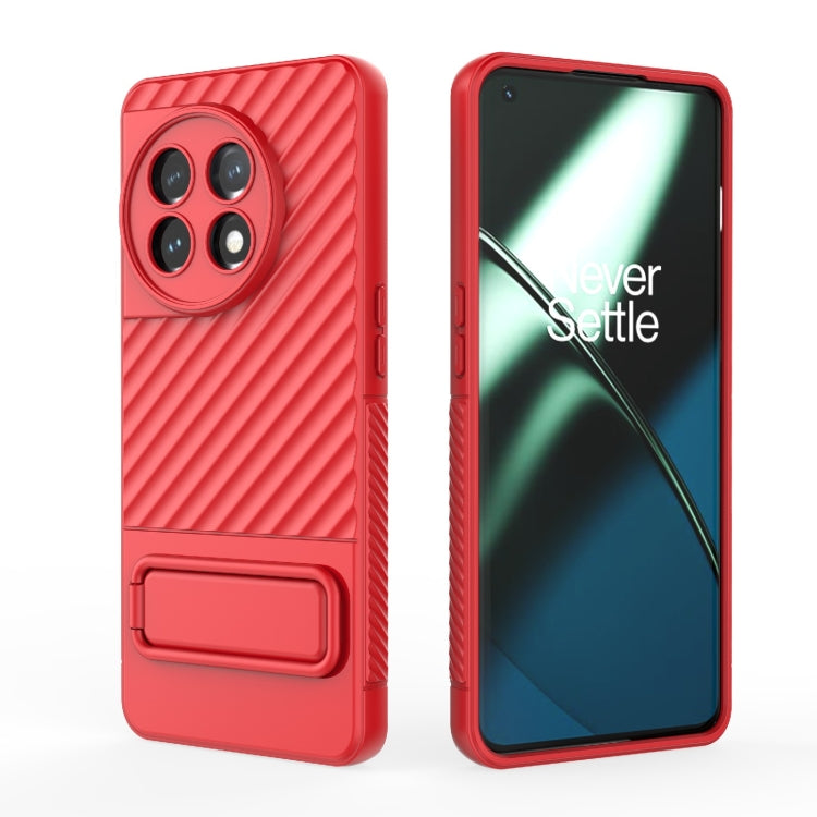 For OnePlus 11 5G Wavy Texture TPU Phone Case with Lens Film