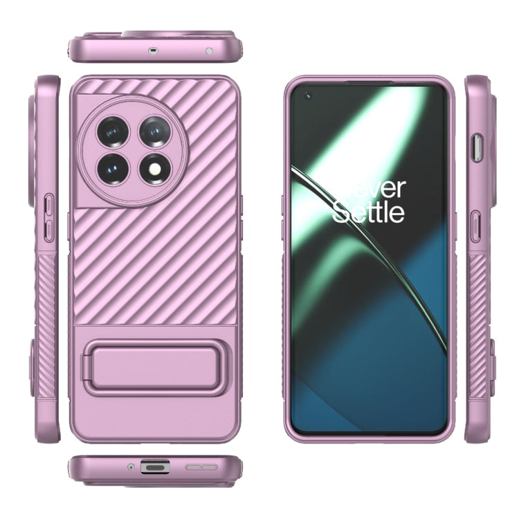 For OnePlus 11 5G Wavy Texture TPU Phone Case with Lens Film