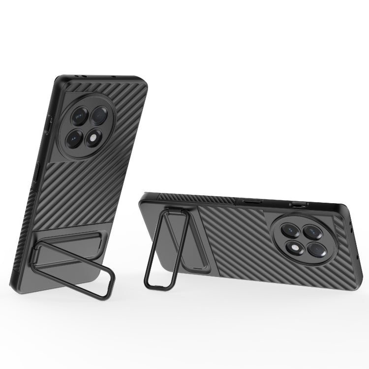 For OnePlus Ace 2 5G Wavy Texture TPU Phone Case with Lens Film