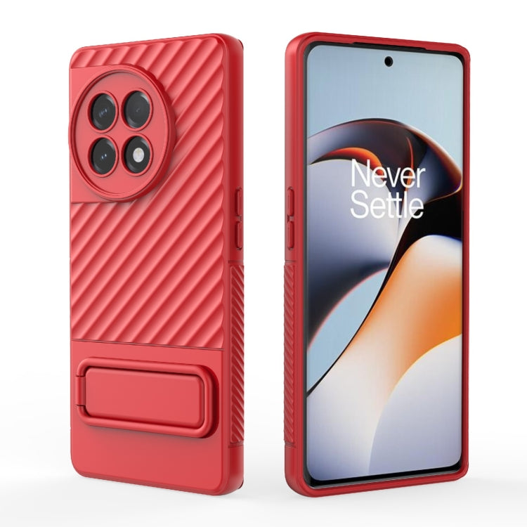 For OnePlus Ace 2 5G Wavy Texture TPU Phone Case with Lens Film