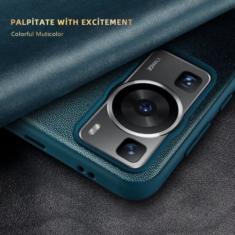 For Huawei P60 Magnetic Side Window View Leather Smart Phone Case