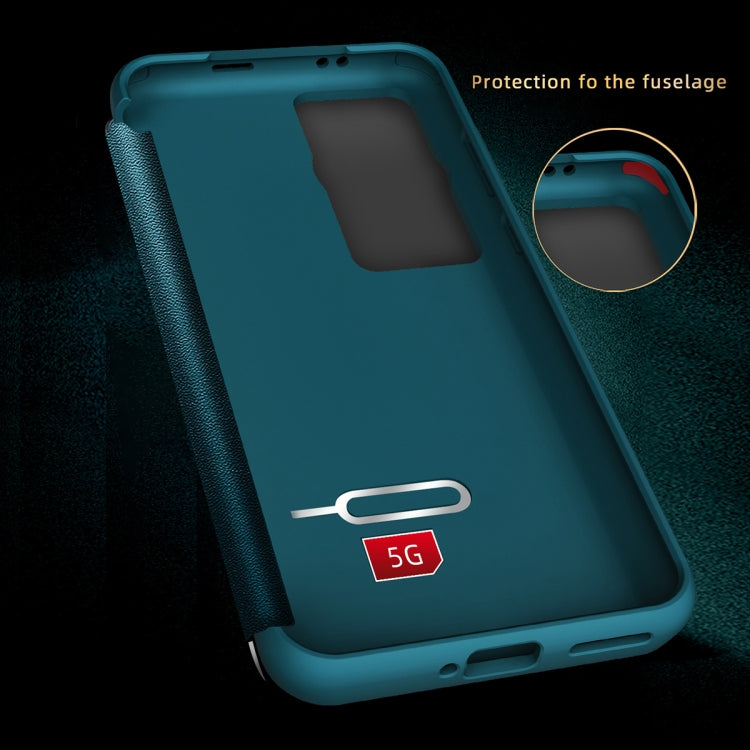 For Huawei P60 Magnetic Side Window View Leather Smart Phone Case