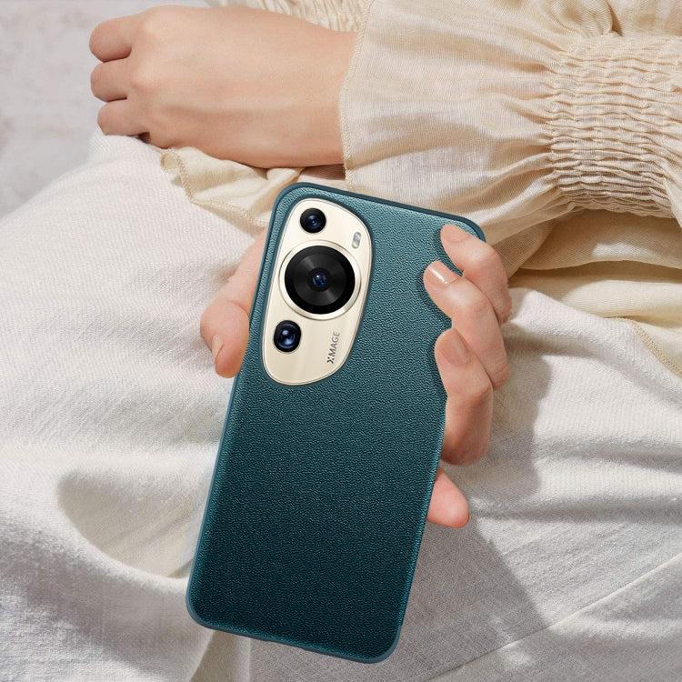 For Huawei P60 Art Magnetic Side Window View Leather Smart Phone Case