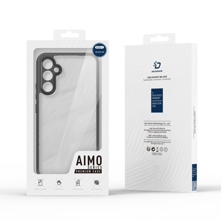 For Samsung Galaxy A34 5G DUX DUCIS Aimo Series TPU + PC Frosted Feel Phone Case(Black)