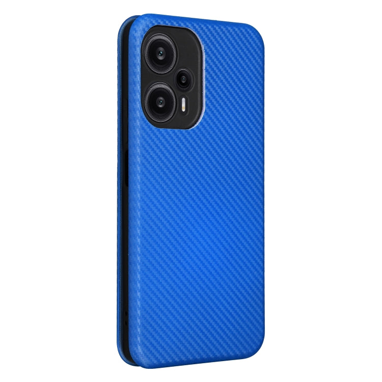 For Xiaomi Redmi Note 12 Turbo Carbon Fiber Texture Flip Leather Phone Case
