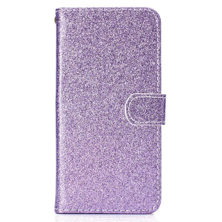 For Samsung Galaxy A6+ (2018) Glitter Powder Horizontal Flip Leather Case with Card Slots & Holder & Photo Frame & Wallet