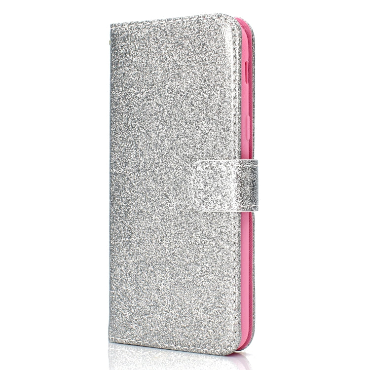For Samsung Galaxy A6 (2018) Glitter Powder Horizontal Flip Leather Case with Card Slots & Holder & Photo Frame & Wallet