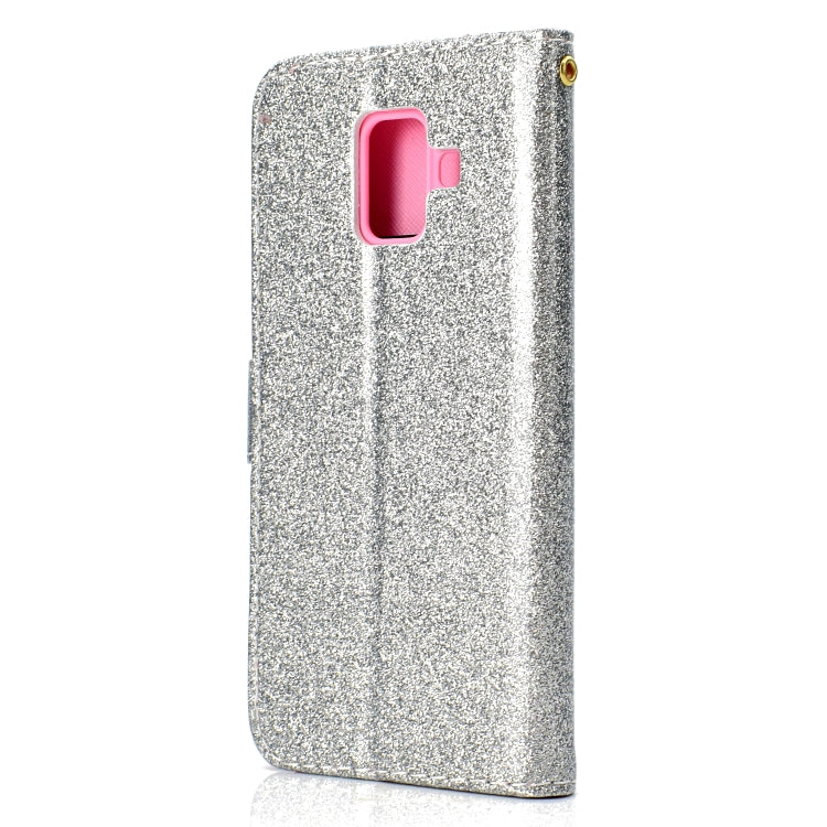 For Samsung Galaxy A6 (2018) Glitter Powder Horizontal Flip Leather Case with Card Slots & Holder & Photo Frame & Wallet