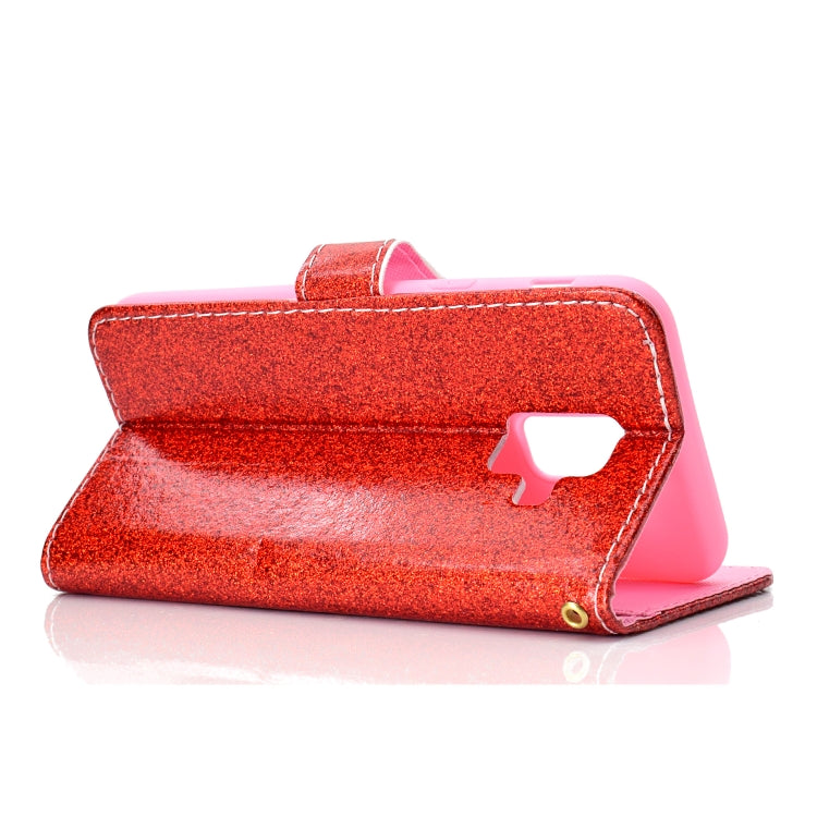 For Samsung Galaxy A6 (2018) Glitter Powder Horizontal Flip Leather Case with Card Slots & Holder & Photo Frame & Wallet