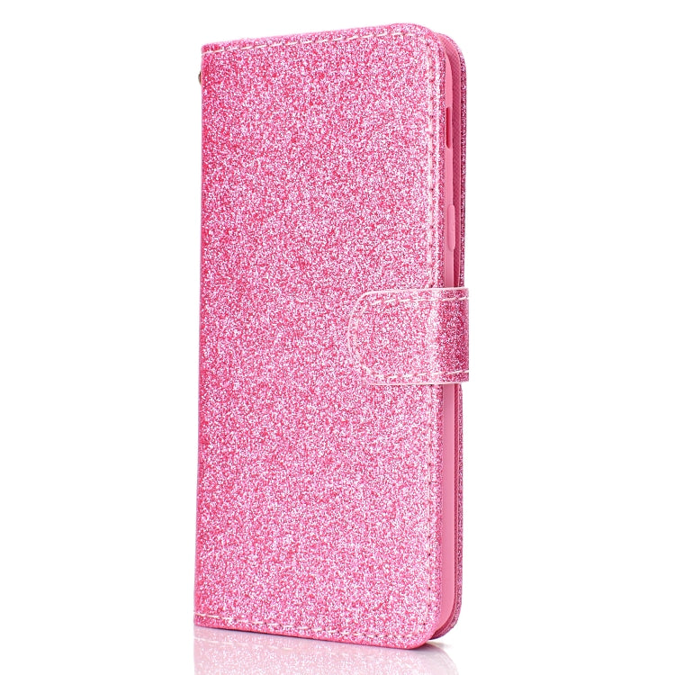 For Samsung Galaxy A6 (2018) Glitter Powder Horizontal Flip Leather Case with Card Slots & Holder & Photo Frame & Wallet