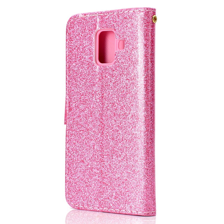 For Samsung Galaxy A6 (2018) Glitter Powder Horizontal Flip Leather Case with Card Slots & Holder & Photo Frame & Wallet