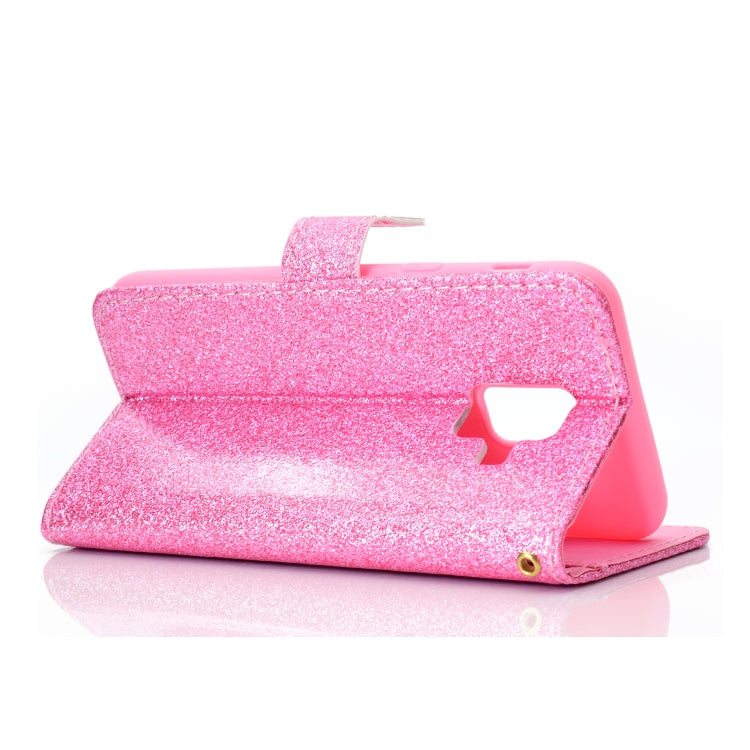 For Samsung Galaxy A6 (2018) Glitter Powder Horizontal Flip Leather Case with Card Slots & Holder & Photo Frame & Wallet