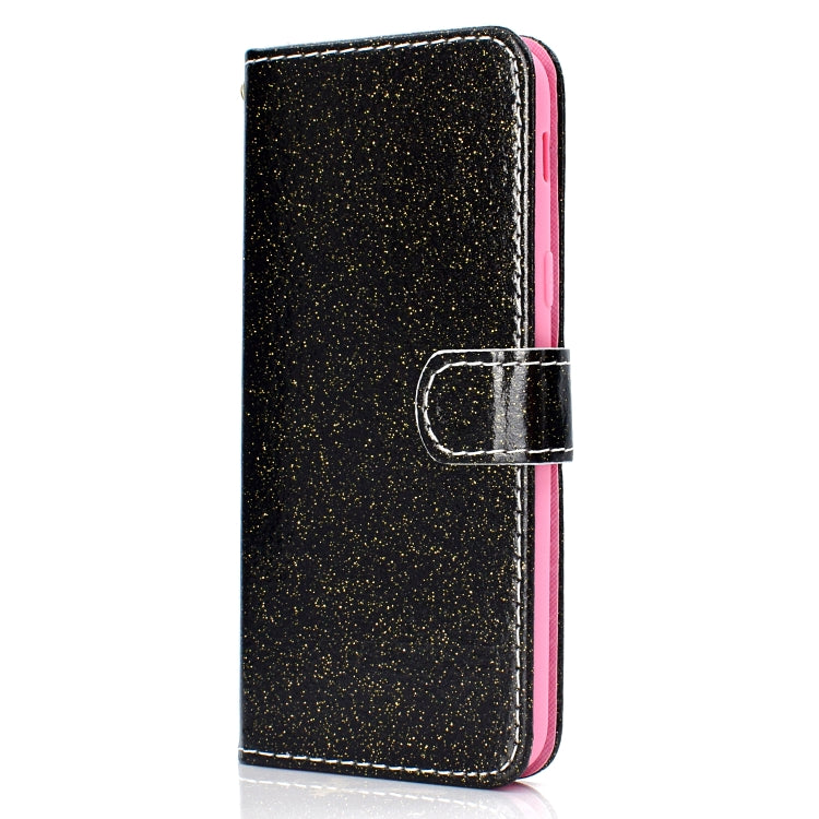 For Samsung Galaxy A6 (2018) Glitter Powder Horizontal Flip Leather Case with Card Slots & Holder & Photo Frame & Wallet