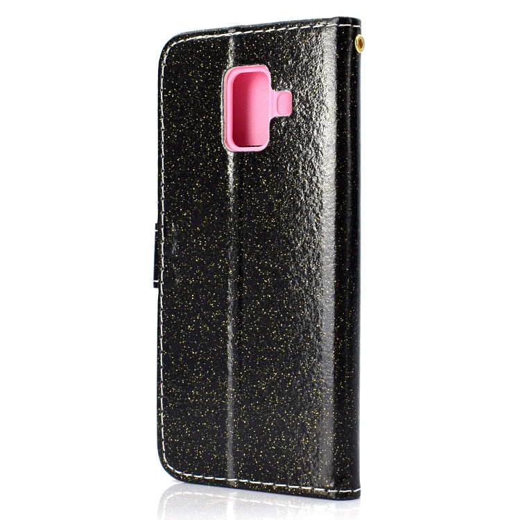 For Samsung Galaxy A6 (2018) Glitter Powder Horizontal Flip Leather Case with Card Slots & Holder & Photo Frame & Wallet