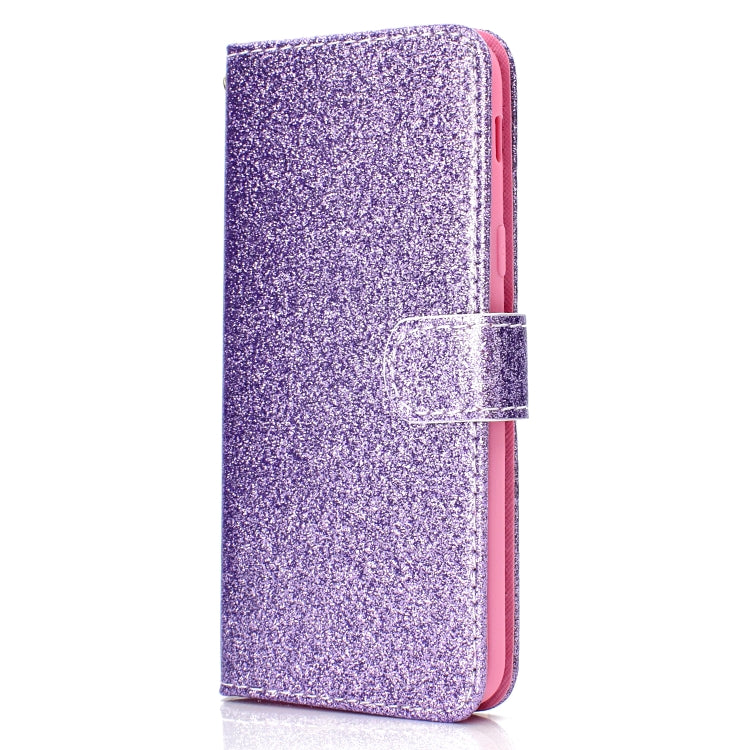 For Samsung Galaxy A6 (2018) Glitter Powder Horizontal Flip Leather Case with Card Slots & Holder & Photo Frame & Wallet