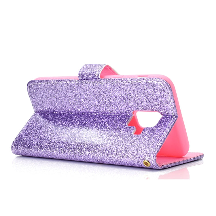 For Samsung Galaxy A6 (2018) Glitter Powder Horizontal Flip Leather Case with Card Slots & Holder & Photo Frame & Wallet