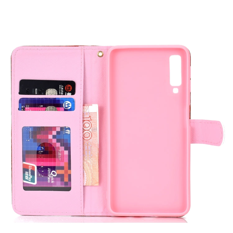 For Samsung Galaxy A7 (2018) Glitter Powder Horizontal Flip Leather Case with Card Slots & Holder & Photo Frame & Wallet